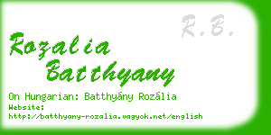 rozalia batthyany business card