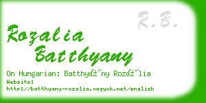 rozalia batthyany business card